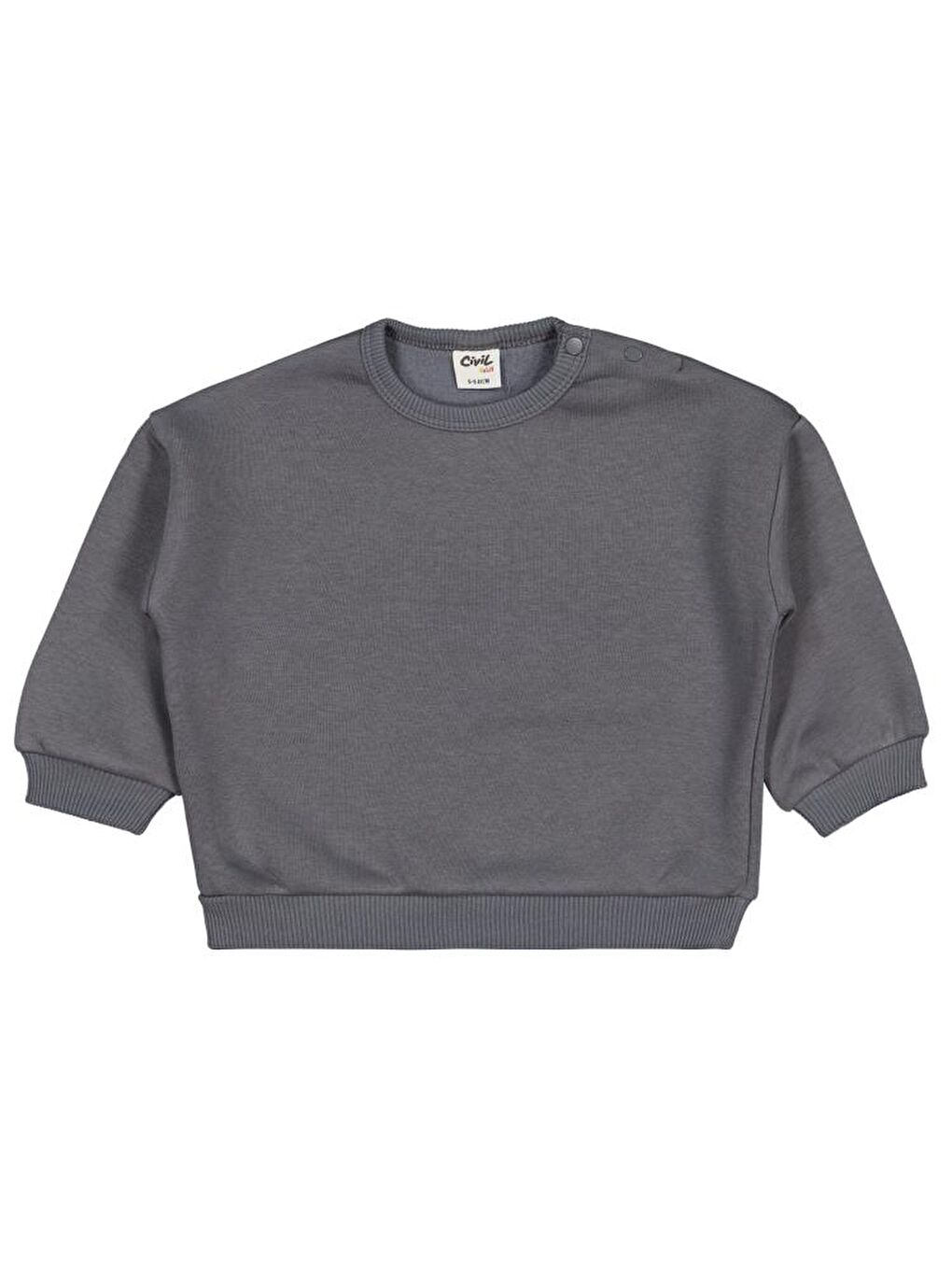 Gri Baby Basic 6-18 Ay Sweatshirt-1