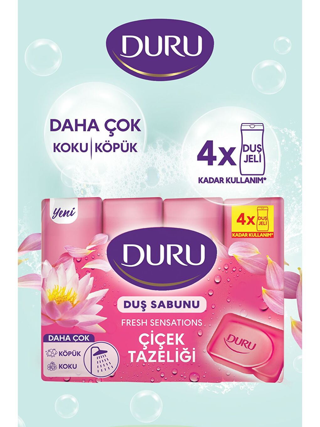 Fresh Sensations Çiçek Tazeliği 16 Adet Duş Sabunu 4x600gr-2