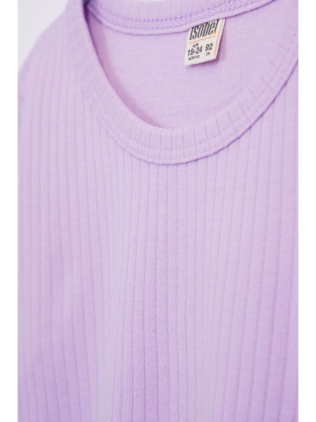 Lila Basic Fitilli İnterlok Kumaş %100 Pamuk 1-5 Yaş Beyaz Bebek Pijama Takımı-3