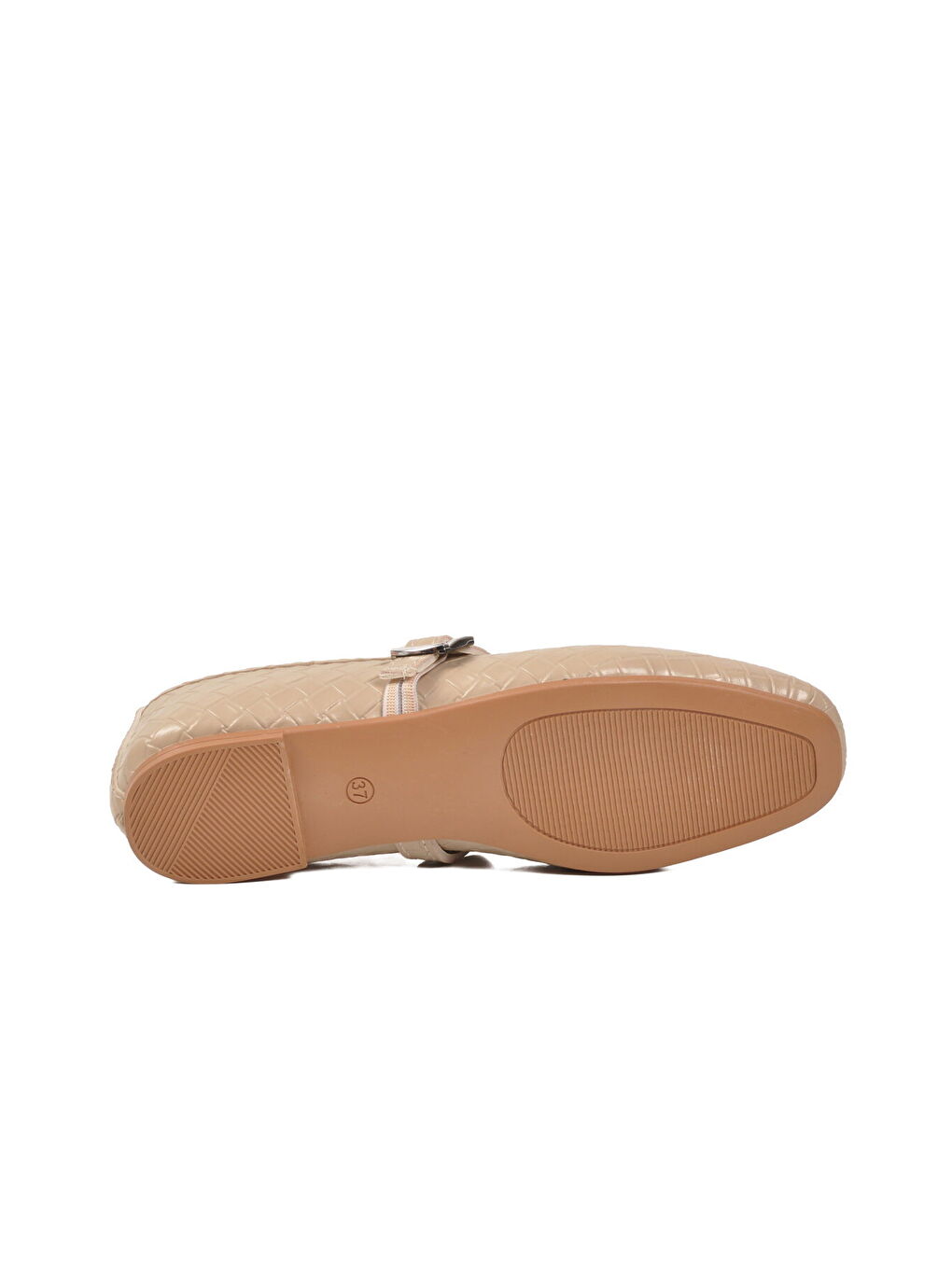 Bej Kemerli Hafif Kadın Babet Ayakkabı K-301 Z-4