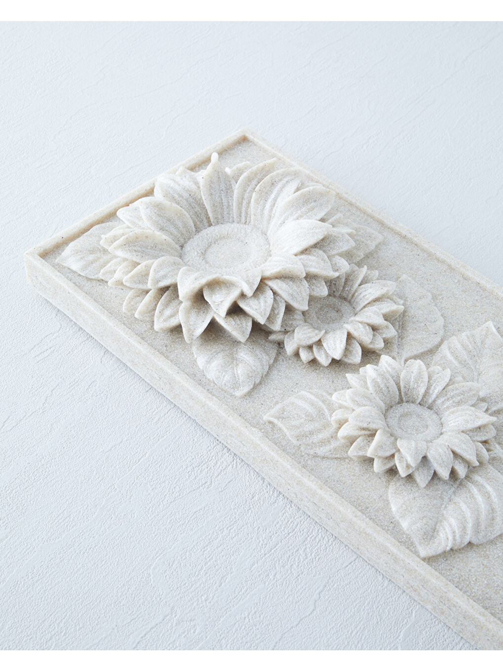 Flower Duvar Aksesuarı 17,5x5,5x34,5 cm Bej-1