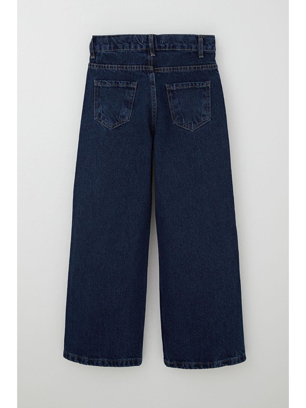 Kız Çocuk Jean Pantolon Taşlı Yıldız Aksesuarlı Koyu Mavi (10-14 Yaş)-1