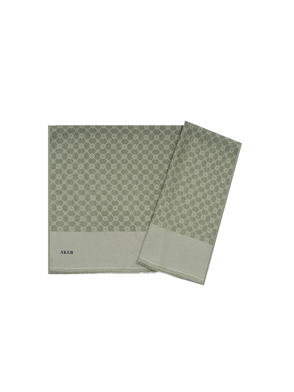 Yeşil 75X190 Cm 1090100 Elegance Monogram Şal