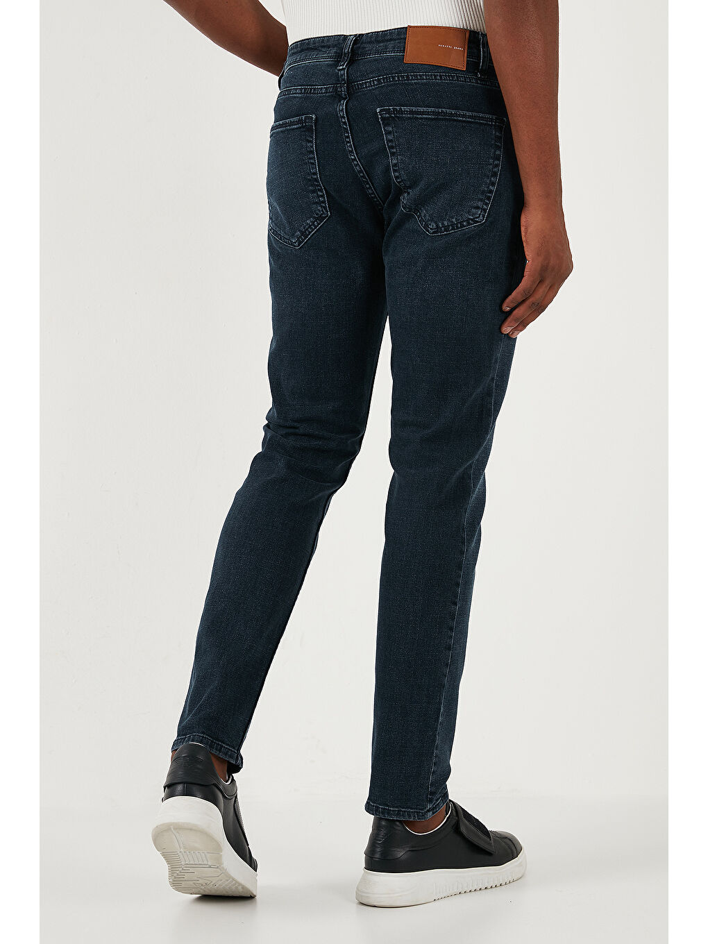 Buratti Lacivert Streç Pamuklu Slim Fit Normal Bel Boru Paça Erkek Jeans 3300S17TOKYO - 5