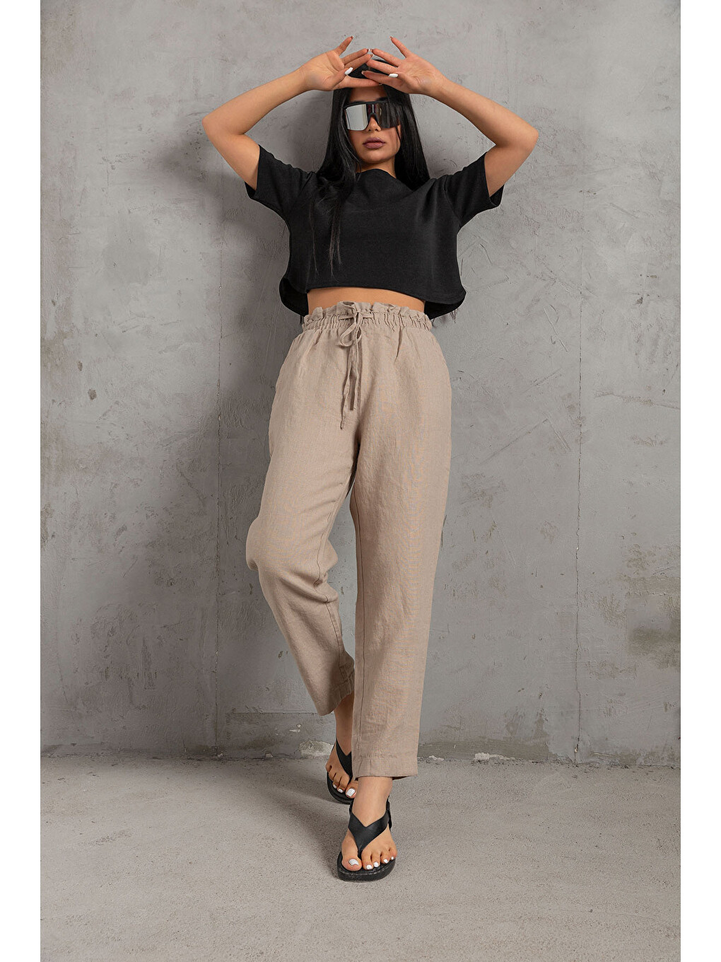 Siyah Ultra Yumuşak Dokunuş: Modal Crop Top Serisi Kadın Tişört @savona-5