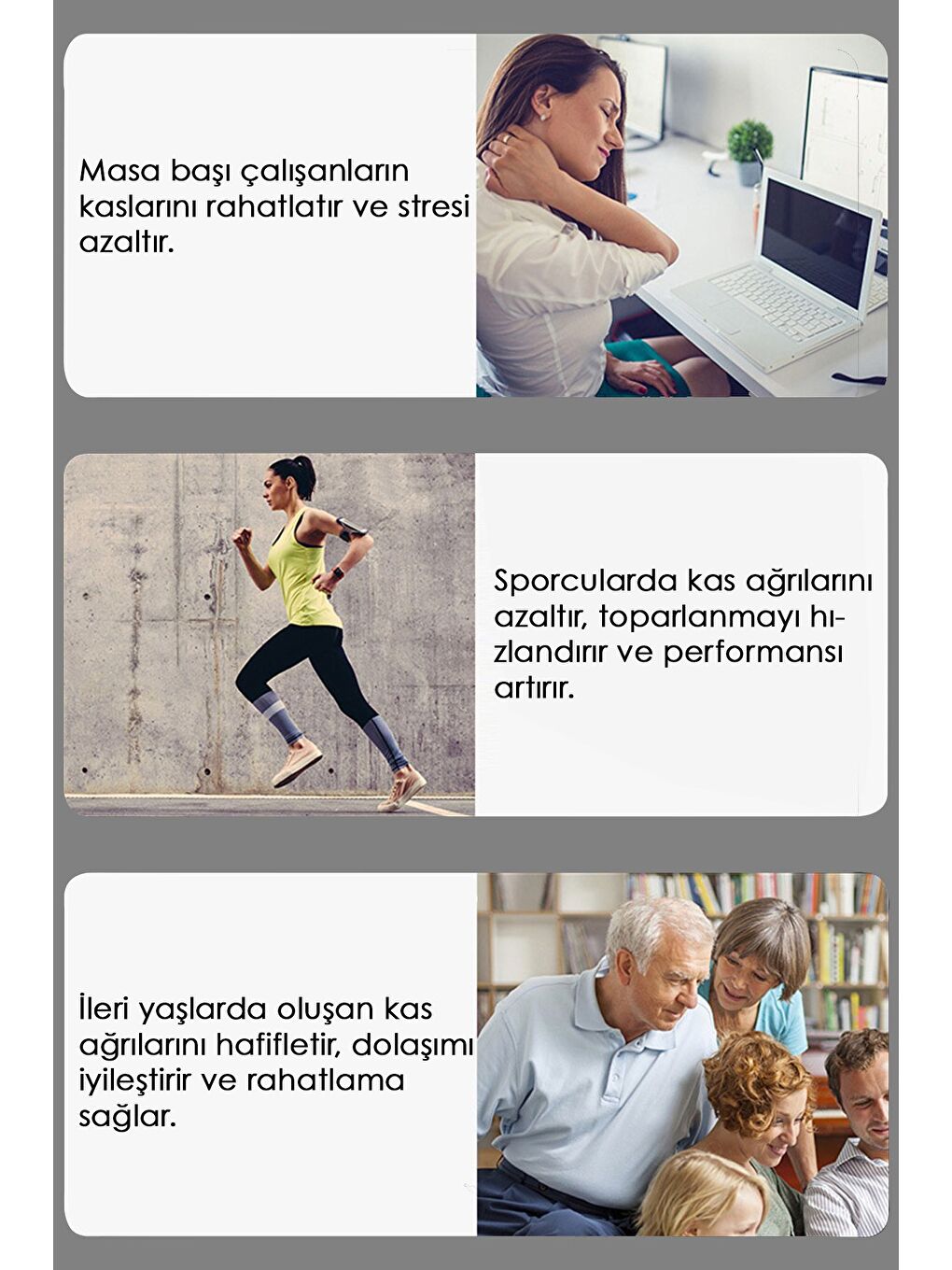 8 Başlıklı LCD Ekran Masaj Aleti Şarjlı Titreşi mli Masaj Tabancası Bel Sırt Bacak Boyun Masajı-2