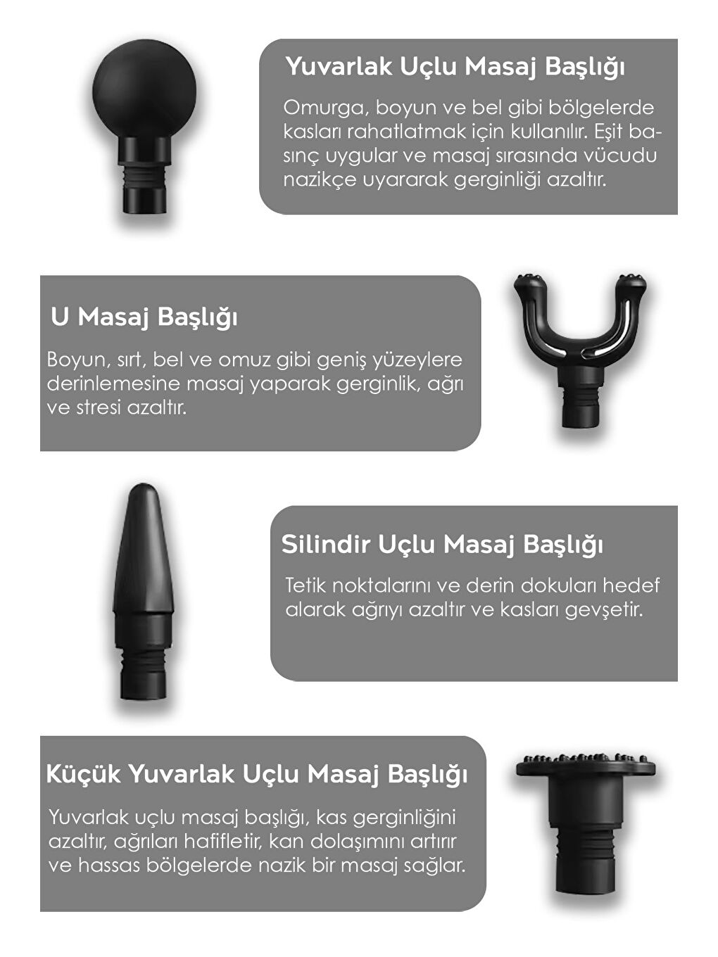 8 Başlıklı LCD Ekran Masaj Aleti Şarjlı Titreşi mli Masaj Tabancası Bel Sırt Bacak Boyun Masajı-4