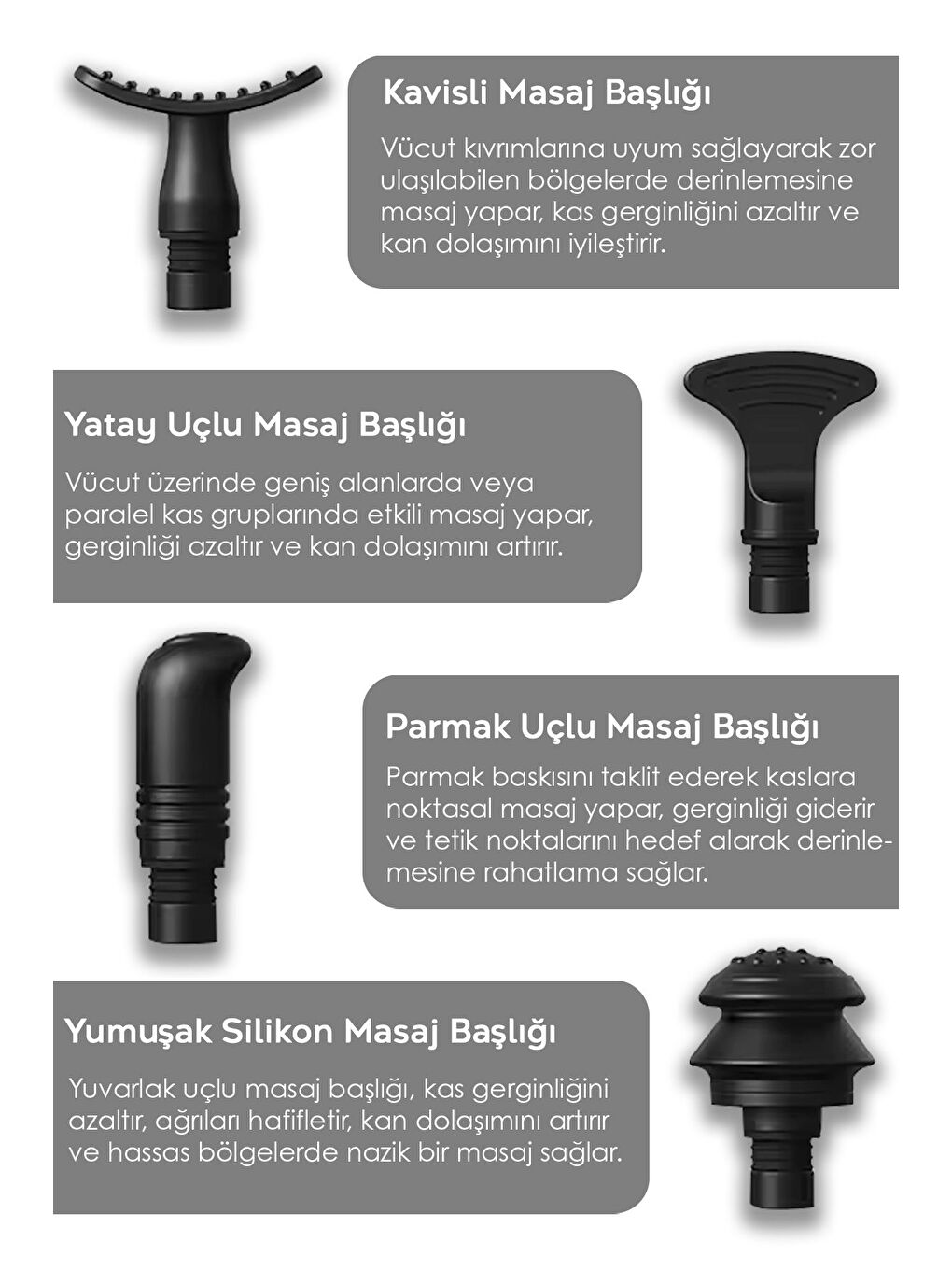 8 Başlıklı LCD Ekran Masaj Aleti Şarjlı Titreşi mli Masaj Tabancası Bel Sırt Bacak Boyun Masajı-5