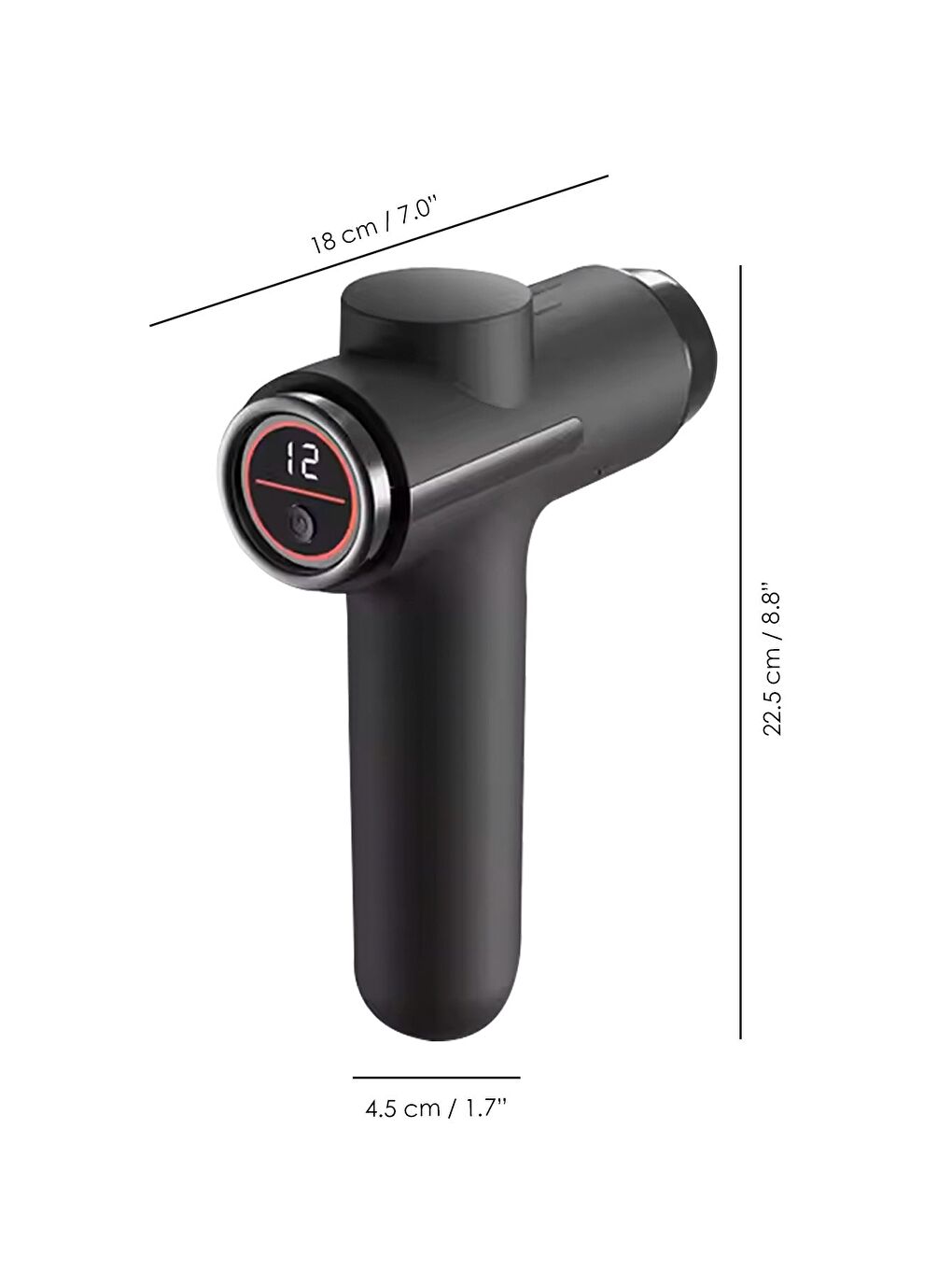 8 Başlıklı LCD Ekran Masaj Aleti Şarjlı Titreşi mli Masaj Tabancası Bel Sırt Bacak Boyun Masajı-6