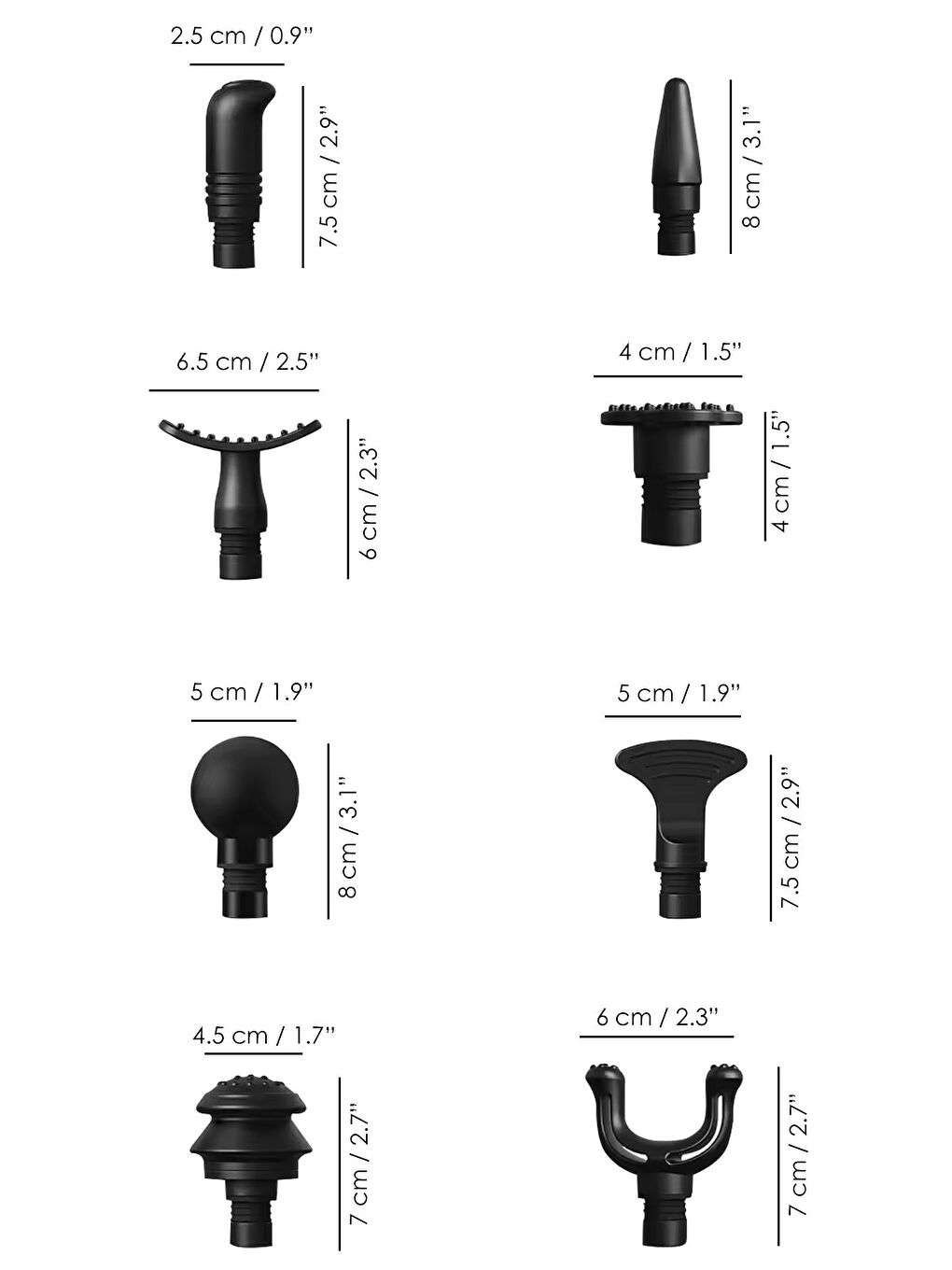 8 Başlıklı LCD Ekran Masaj Aleti Şarjlı Titreşi mli Masaj Tabancası Bel Sırt Bacak Boyun Masajı-7