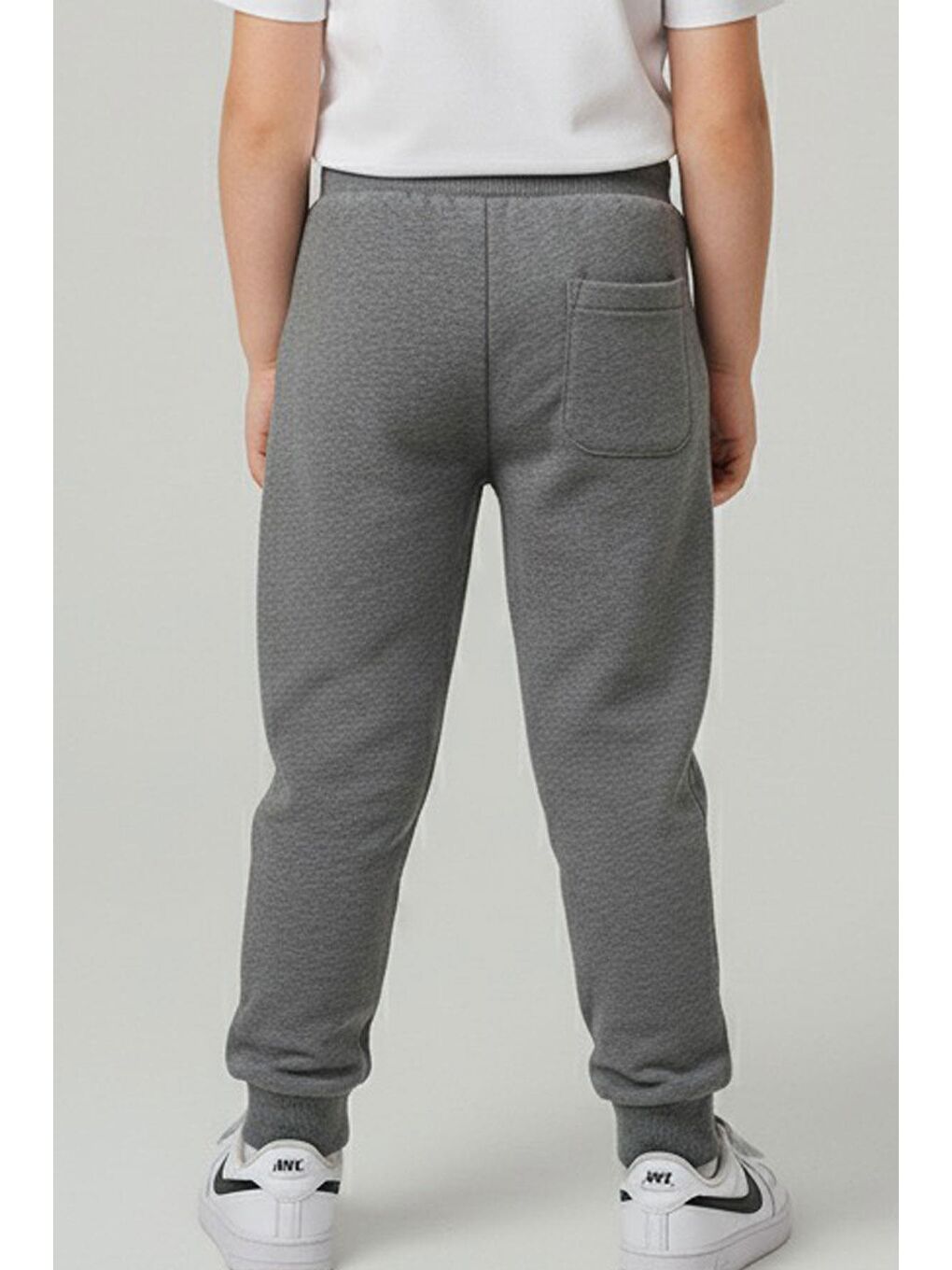 Erkek Çocuk Eşofman Altı Bağcık Aksesuarlı Cepli Gri Melanj (2-6 Yaş)-1