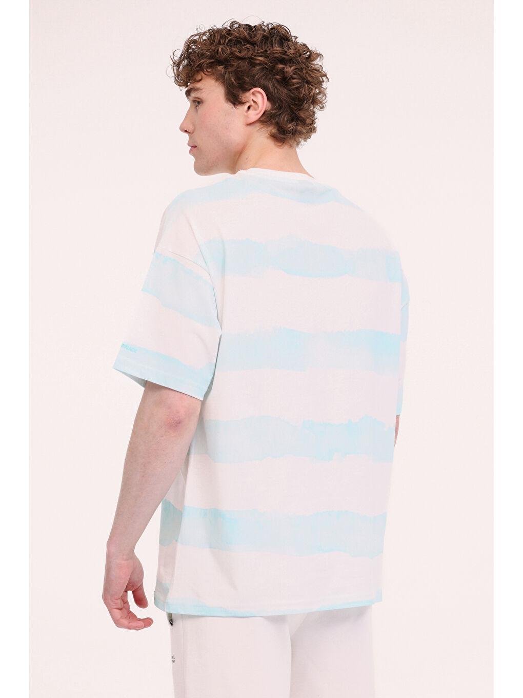 Mavi ML STRIPE 11HL110 5PR Turkuaz Erkek Kısa Kol %100 Pamuk Tişört-1
