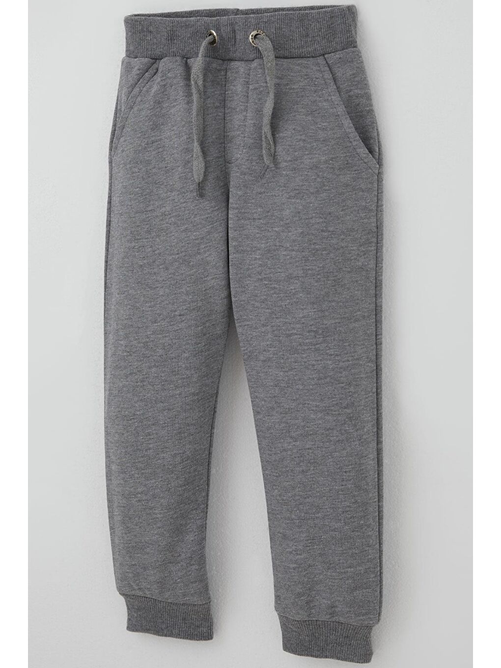 Erkek Çocuk Eşofman Altı Bağcık Aksesuarlı Cepli Gri Melanj (2-6 Yaş)-4