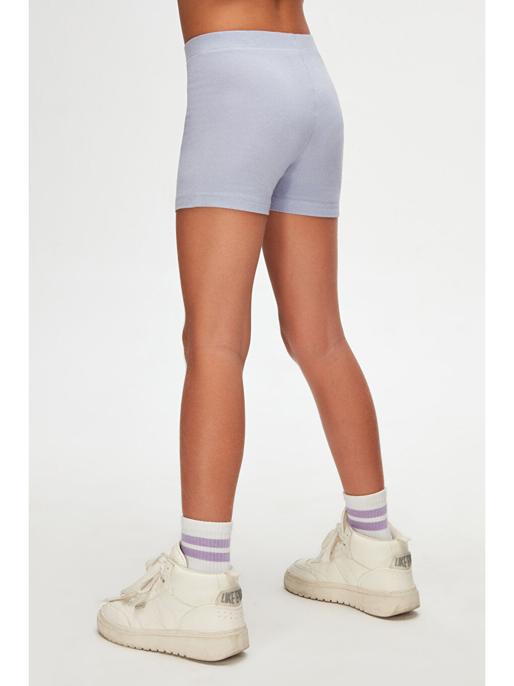 Açık Lila Basic Kız Çocuk Dans Şort-3