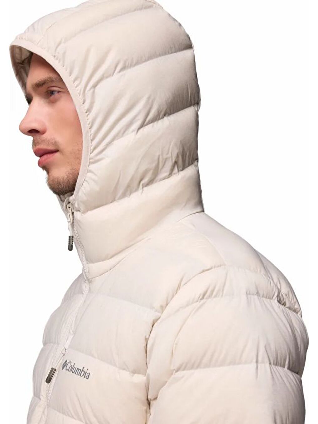 Drift Peak™ Stretch Down Hooded Jacket Bej Erkek Outdoor Mont WE1852-2