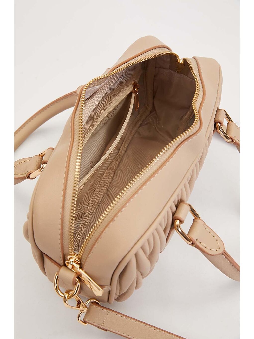 Bej Vizon Kadın El ve Omuz Çantası 930928-2