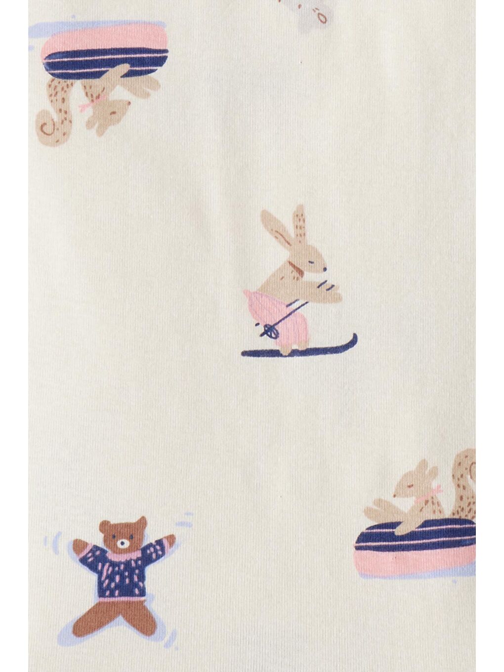 Kız Bebek Ekru Pijama Set-2