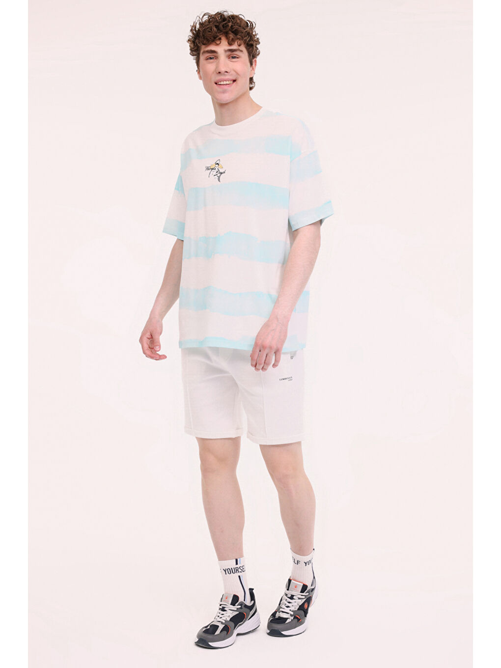 Mavi ML STRIPE 11HL110 5PR Turkuaz Erkek Kısa Kol %100 Pamuk Tişört-4