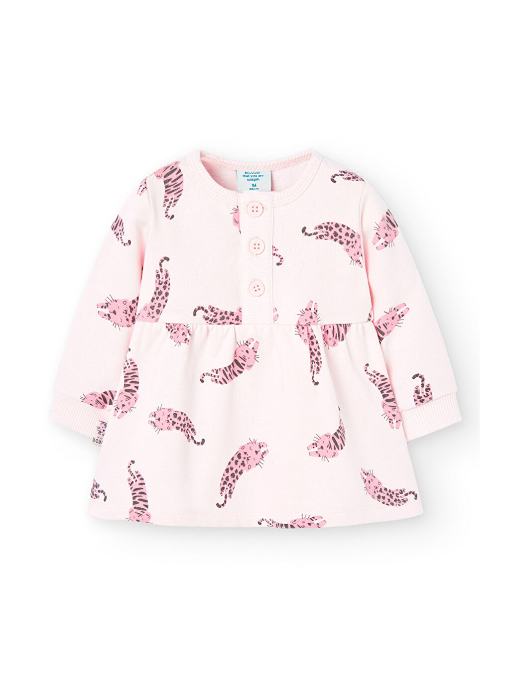 Pembe Kız Bebek Elbise Desenli