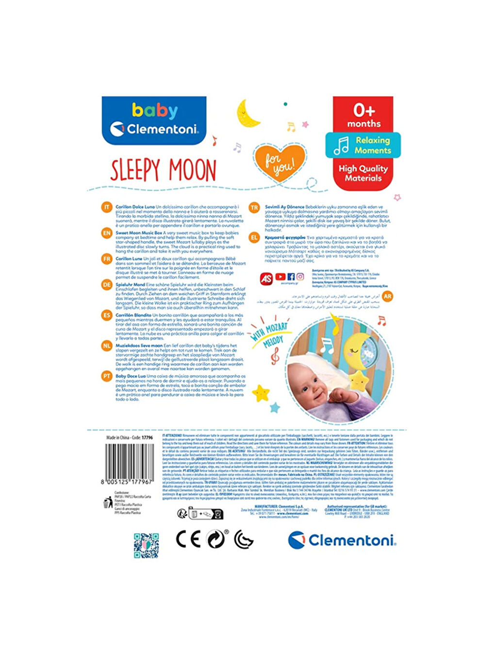 Baby Melodili Ay Müzik Kutusu 17796-3