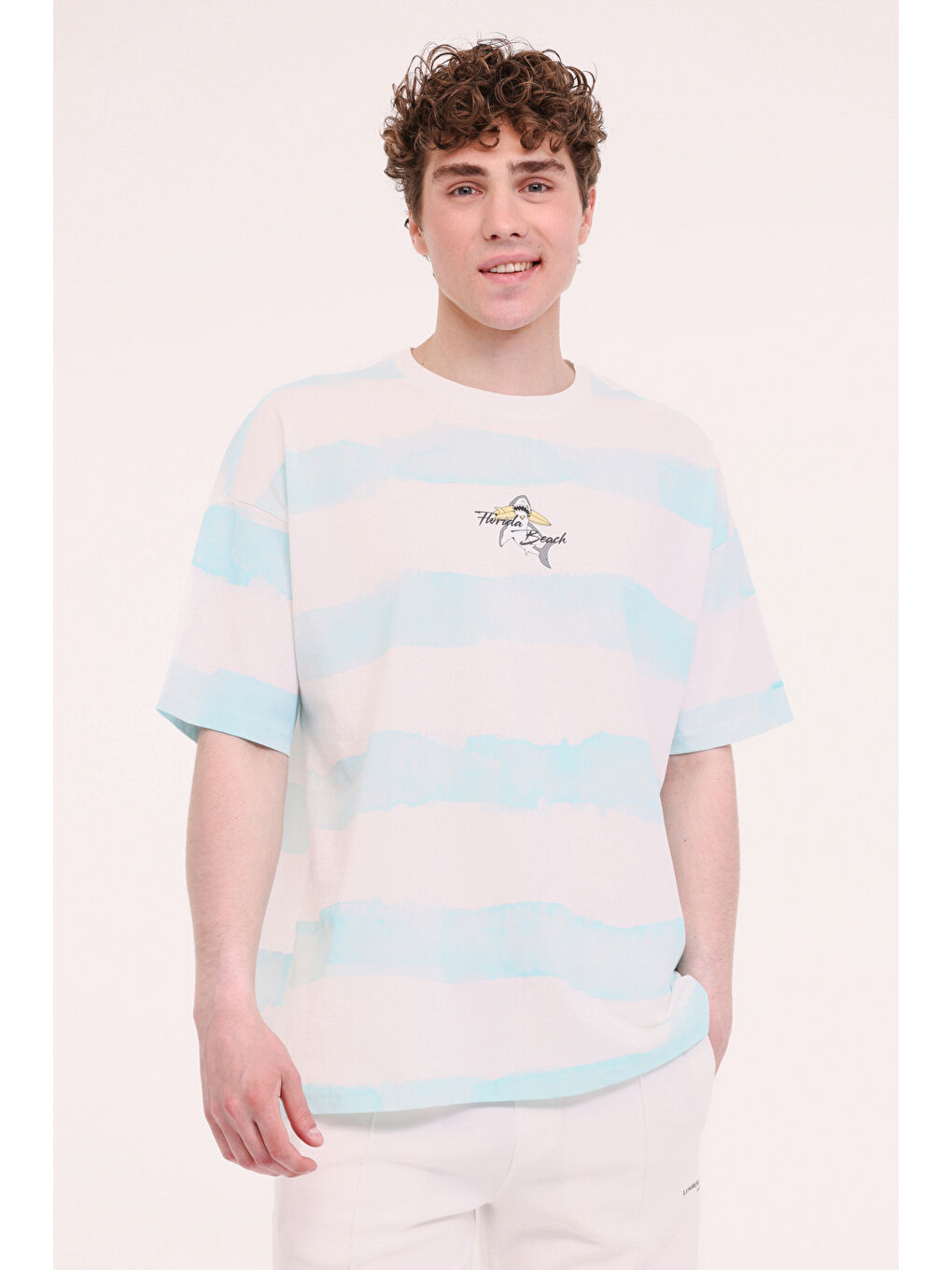 Mavi ML STRIPE 11HL110 5PR Turkuaz Erkek Kısa Kol %100 Pamuk Tişört-5