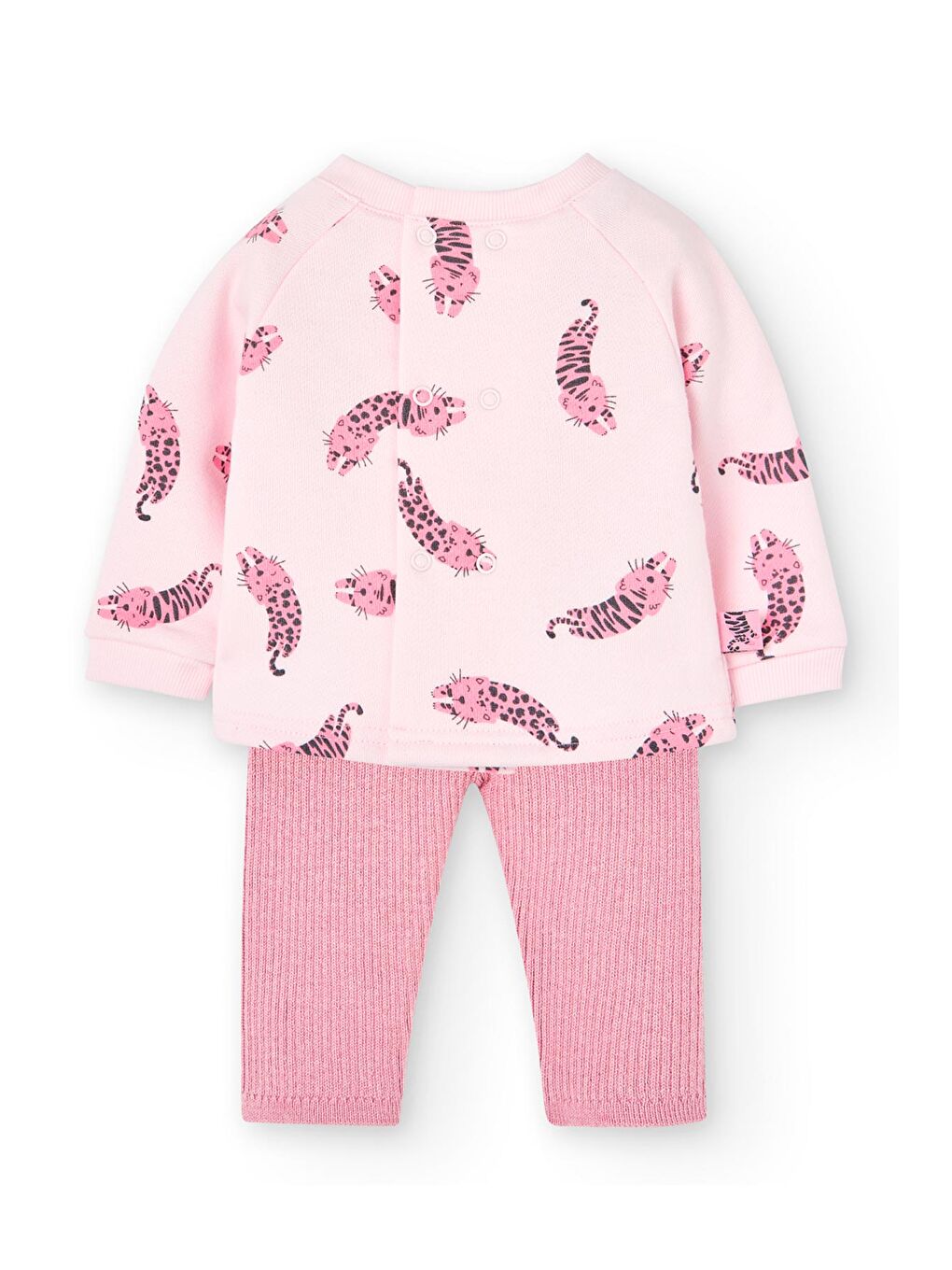 Pembe Kız Bebek 2Li Set Desenli-1