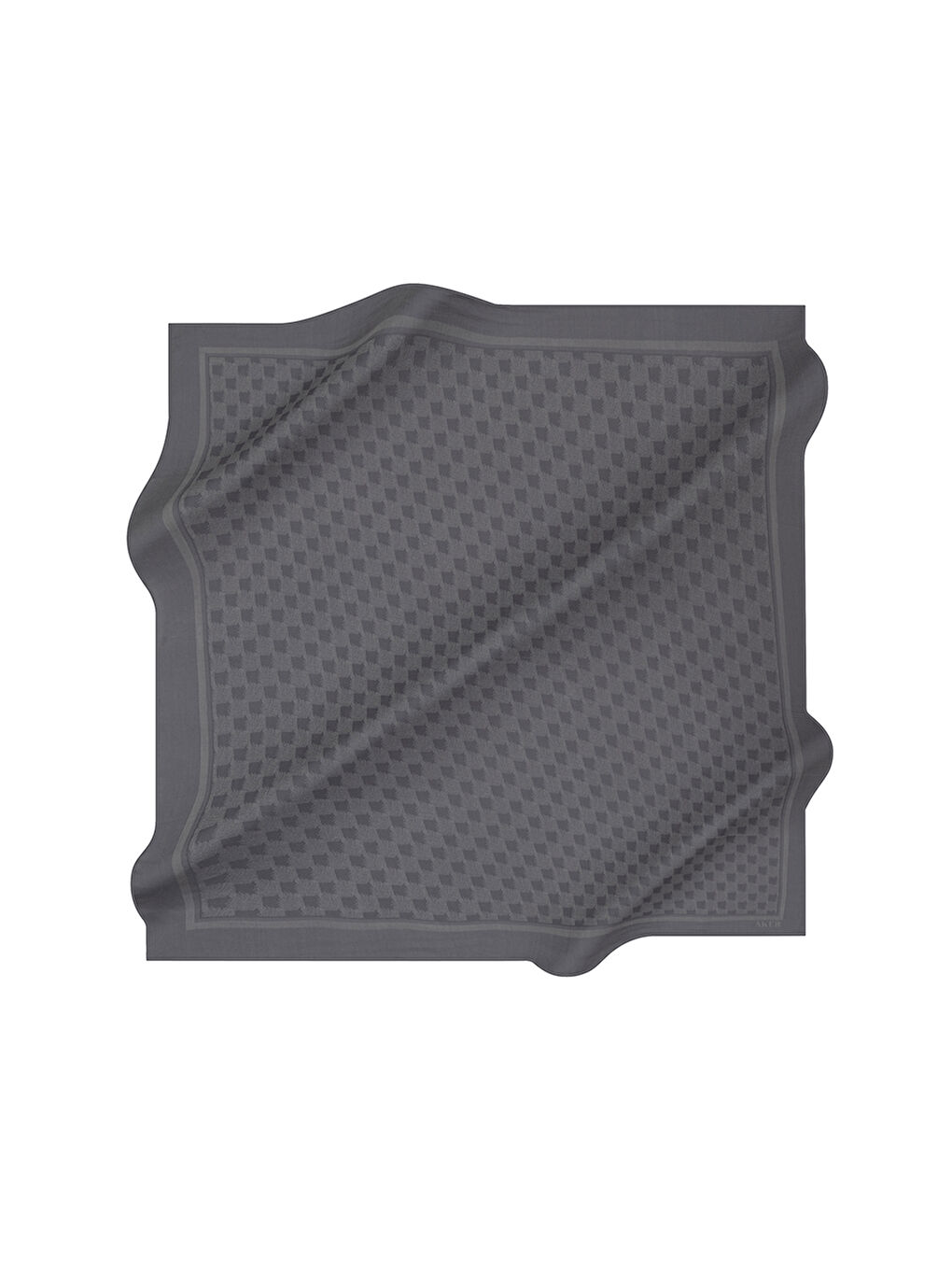 Kare Jakar Gri Kadın Eşarp