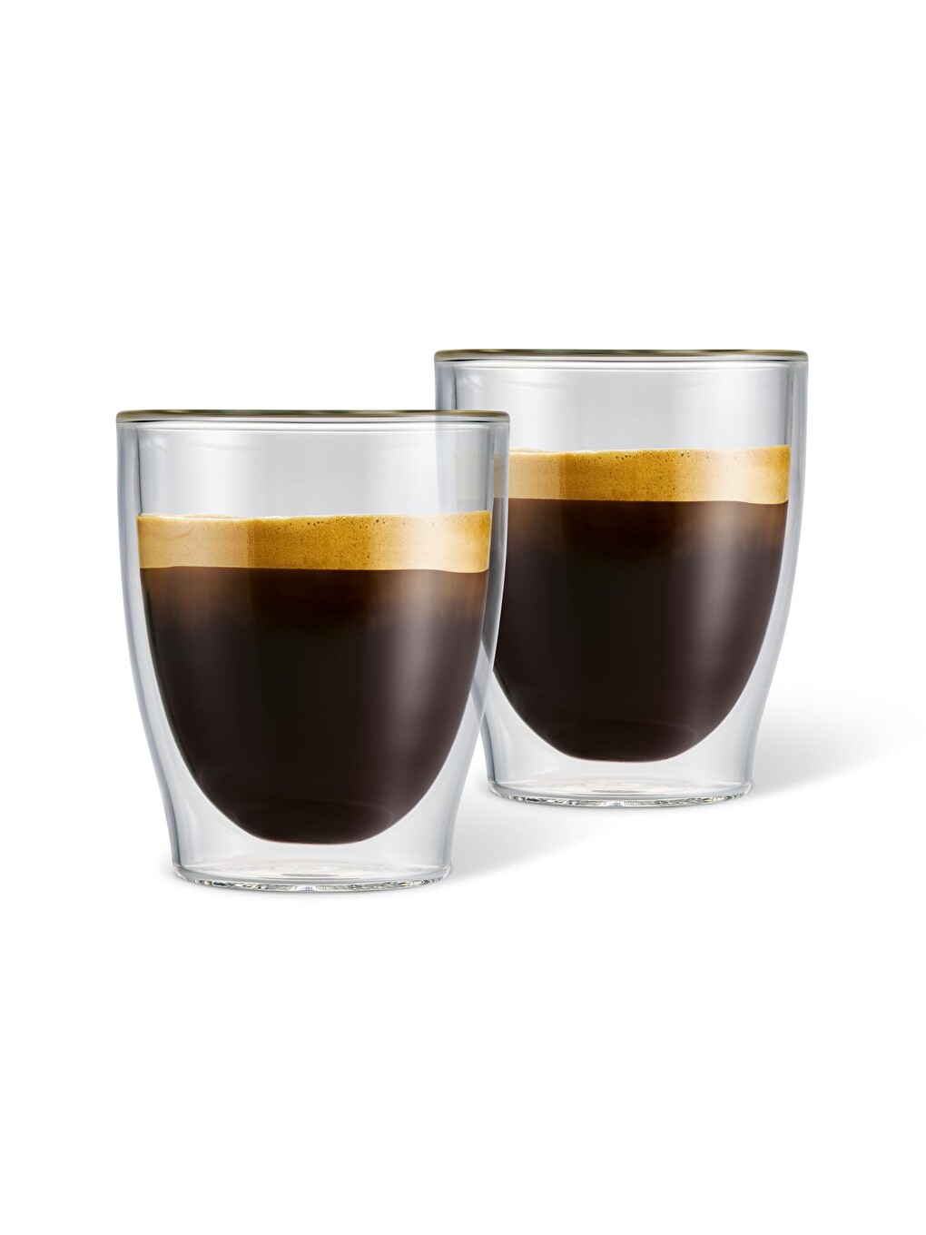 Renksiz Çift Cidarlı Cafe Crema Bardağı, 2'li-3