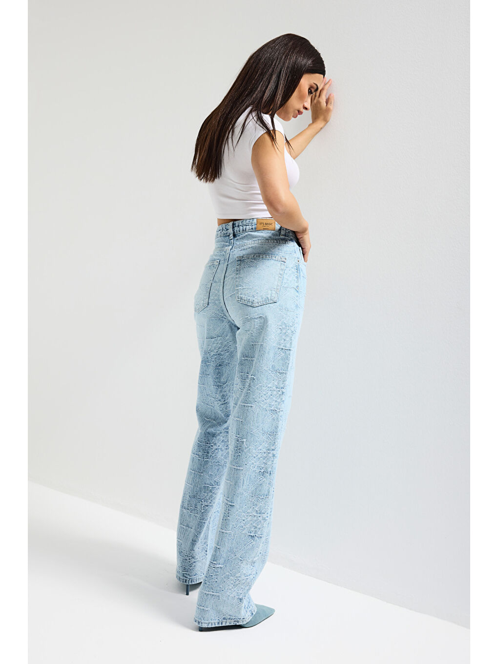 Mavi Kadın Ice Jean Rengi 4s6-3 Straight Fit Yüksek Bel Özel Kumaş Tasarım Denim Jean-2