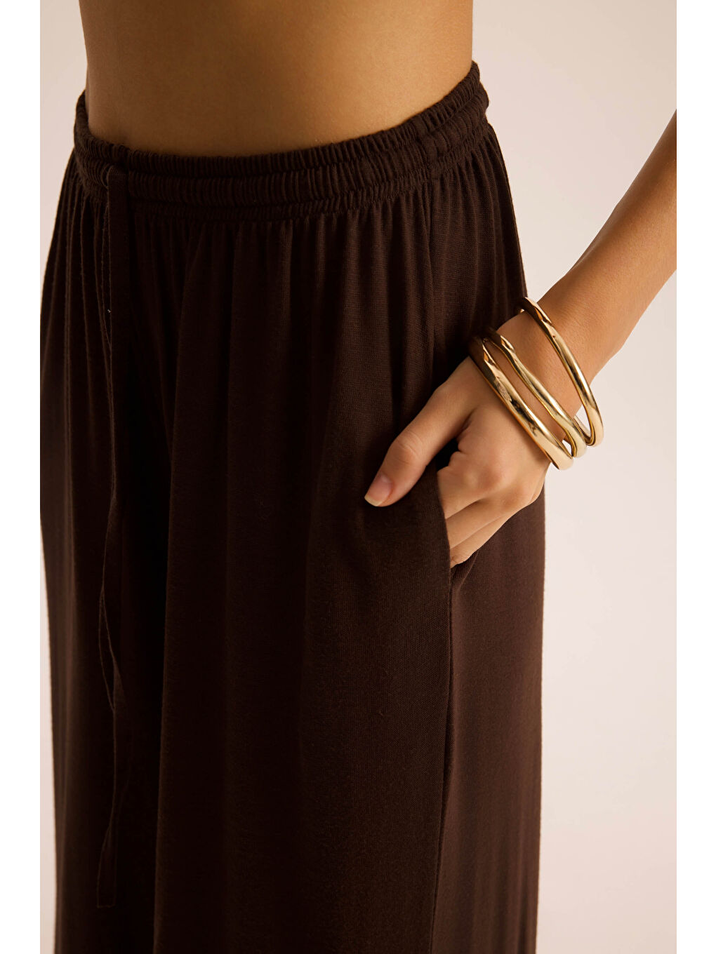 Kahverengi Raina Kahve Kimono Basic Üçlü Takım-7