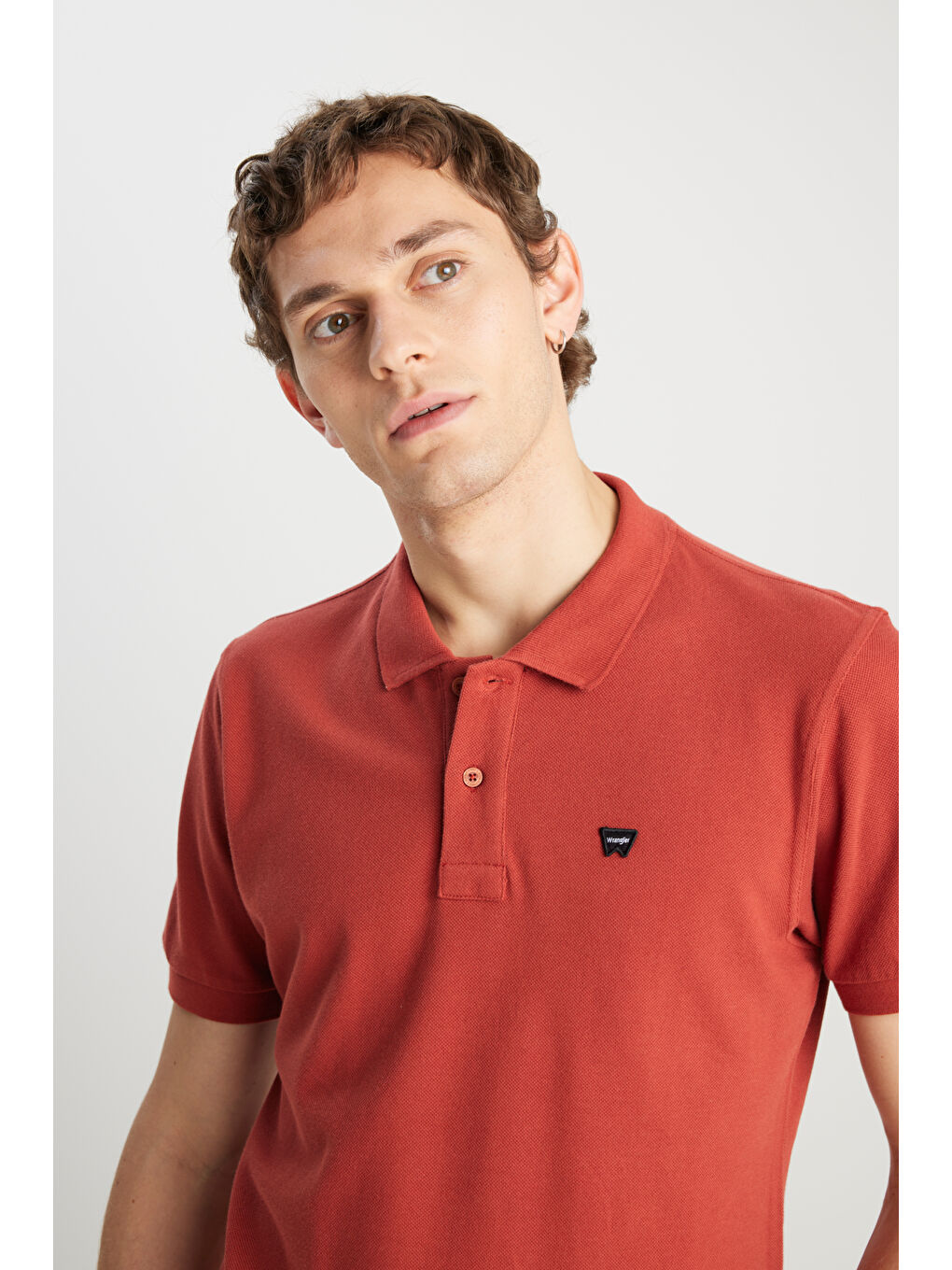 Bordo %100 Pamuk Regular Fit Normal Kesim Kiremit Rengi Polo Yaka Tişört-3