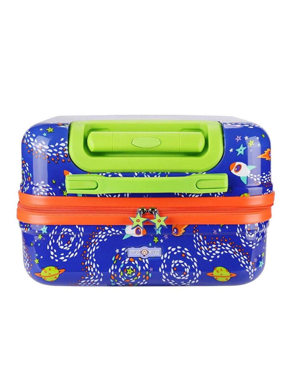 Karışık Renkli Işıklı Tekerlekli Çekçekli Çocuk Valiz 3d Ponix Tasarımlı-3