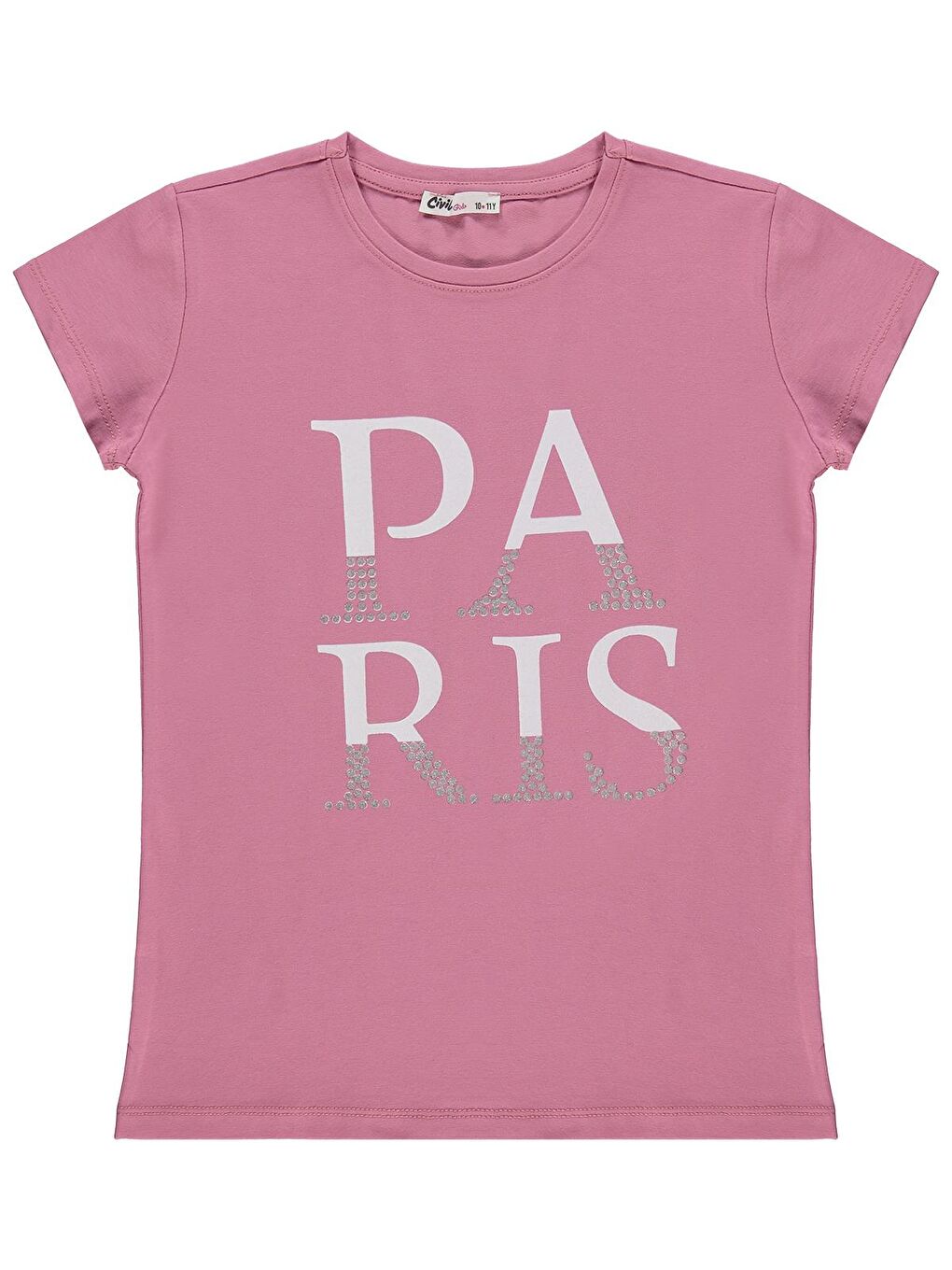 Girls Paris Baskılı 10-13 Yaş Tişört - Pembe