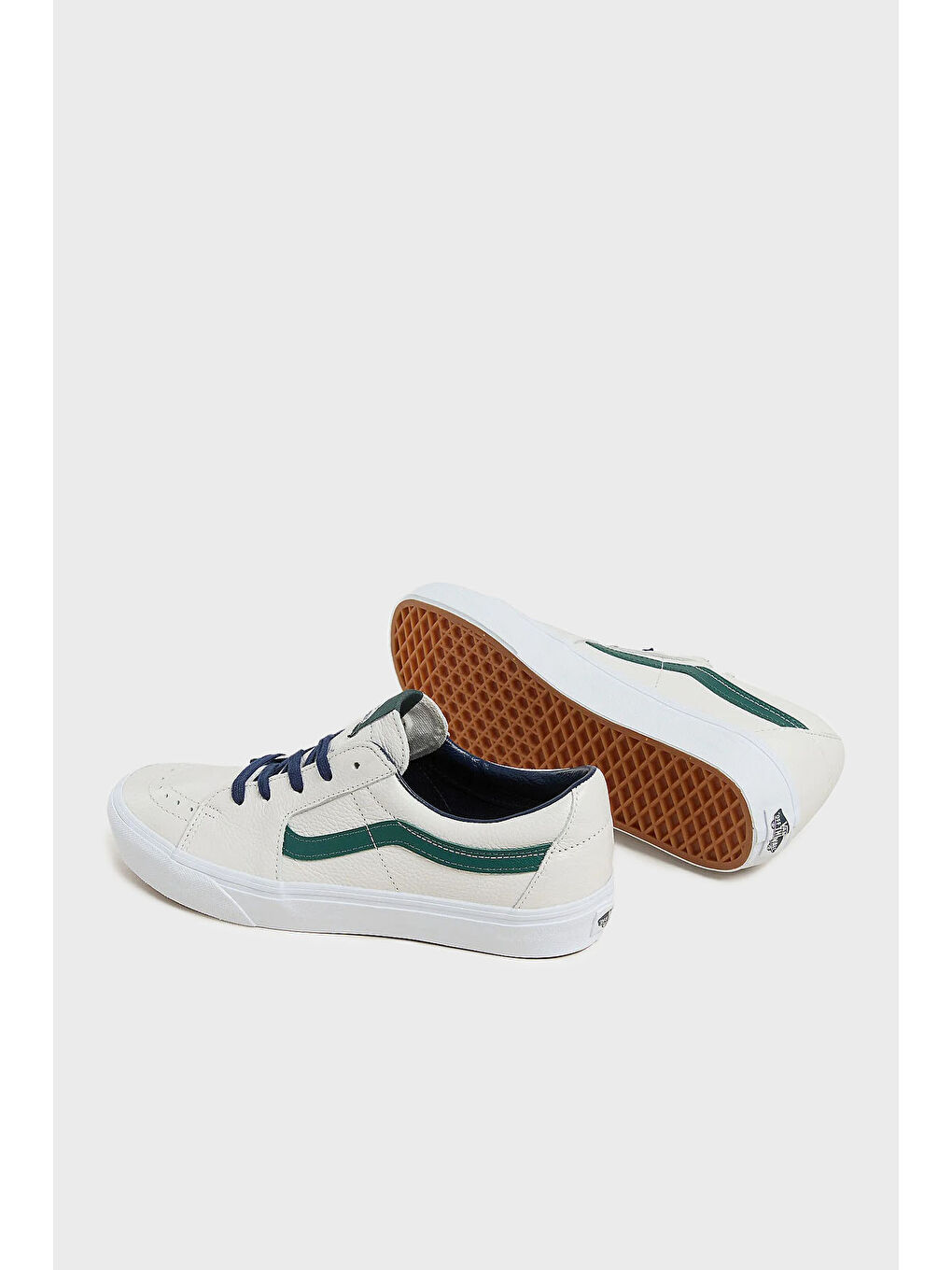 Gri SK8-Low Deri Logolu Sneaker Ayakkabı VN0009QRWTM1-3