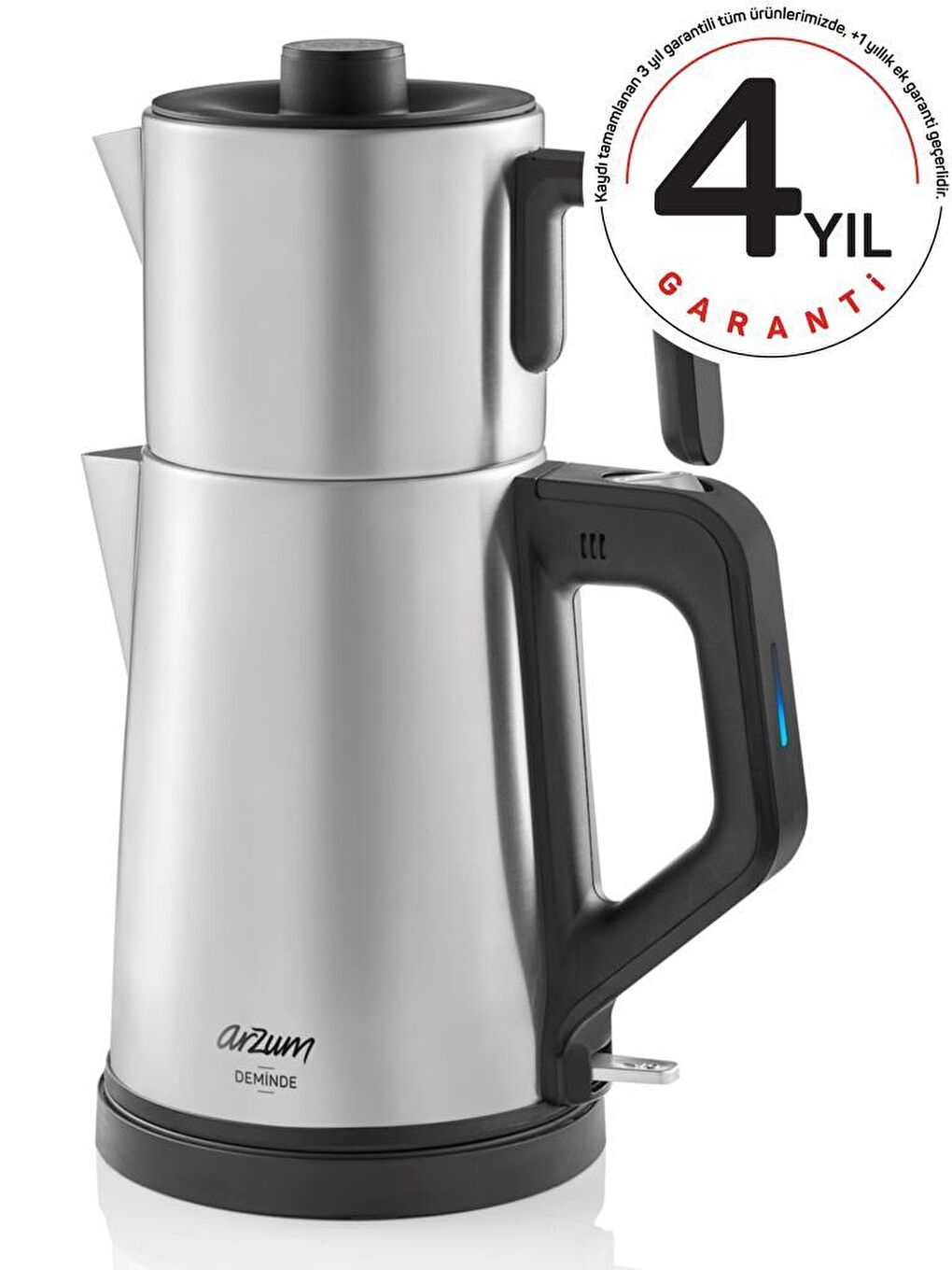 ARZUM Renksiz AR3129 Deminde Inox Çay Makinesi