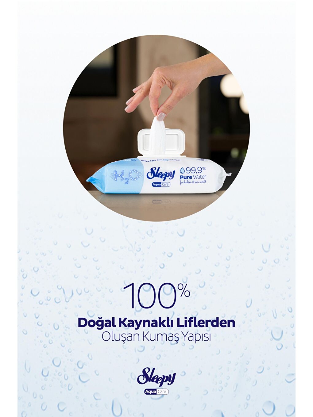 AquaCare H2O Yenidoğan Islak Bebek Havlusu 8x50-4