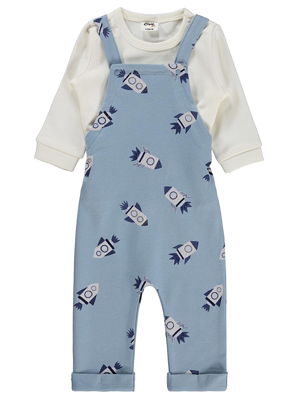 Baby Roket Empirme 6-18 Ay Salopet - Mavi