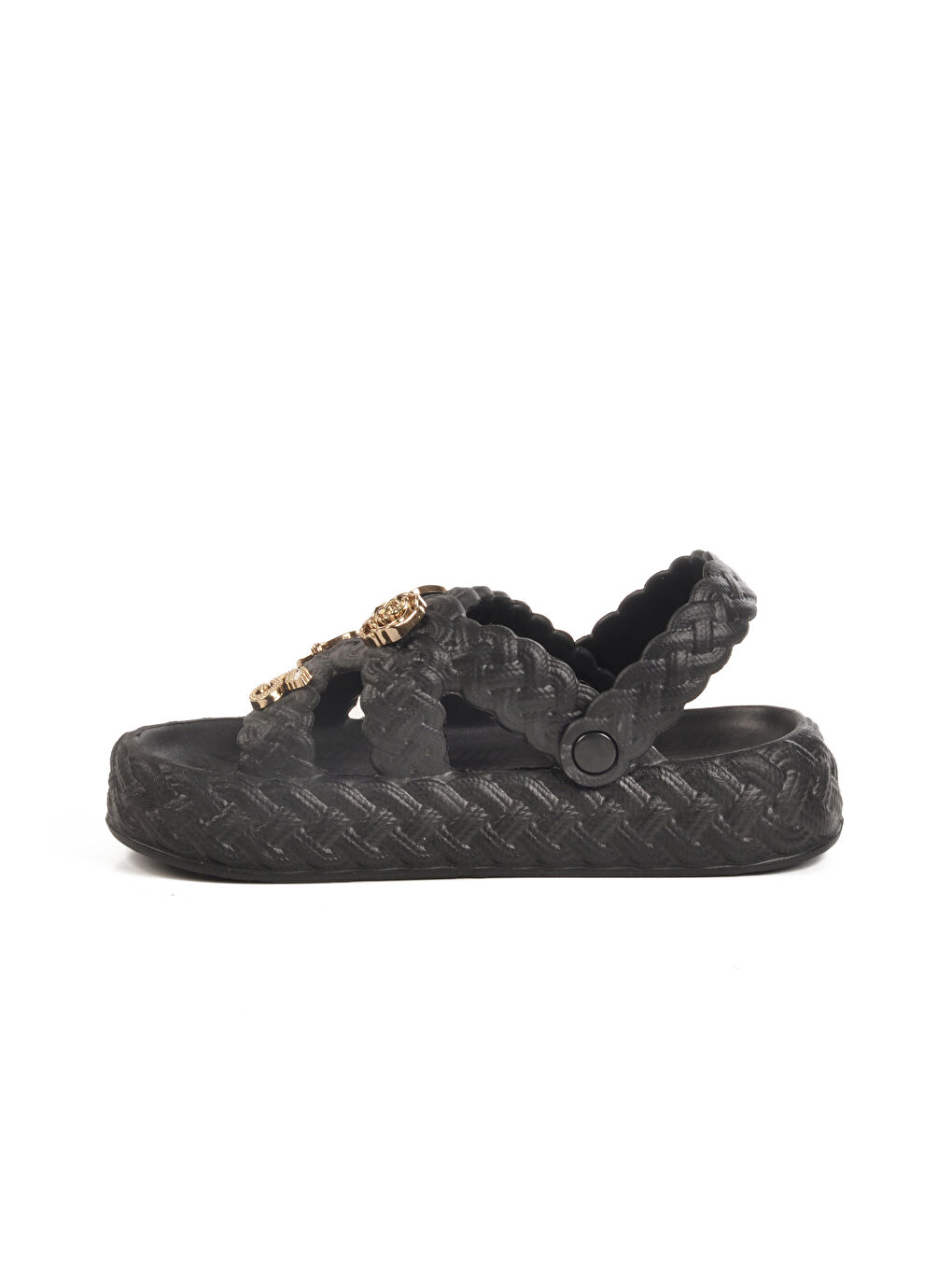 Siyah Eva Hafif Esnek Kadın Plaj Sandaleti 804 Z-1