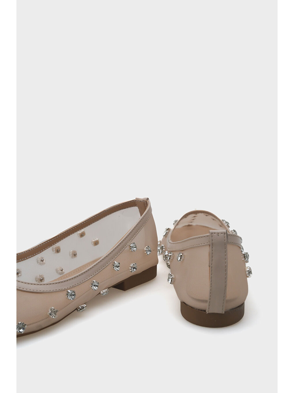 Bej Aura Taşlı File Kadın Babet-4