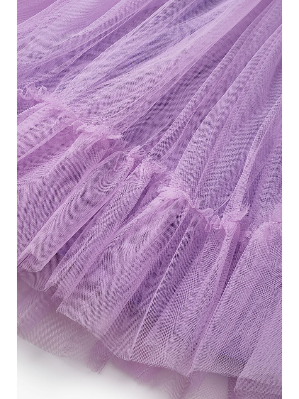 Lila Kız Çocuk Uzun Tül Etek - Mindy-3