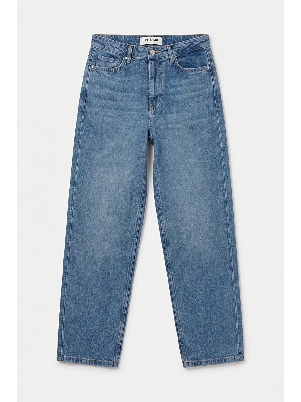 Kadın Mavi 4s6-4 Relax Fit Esnek Kumaş Denim Jean-1