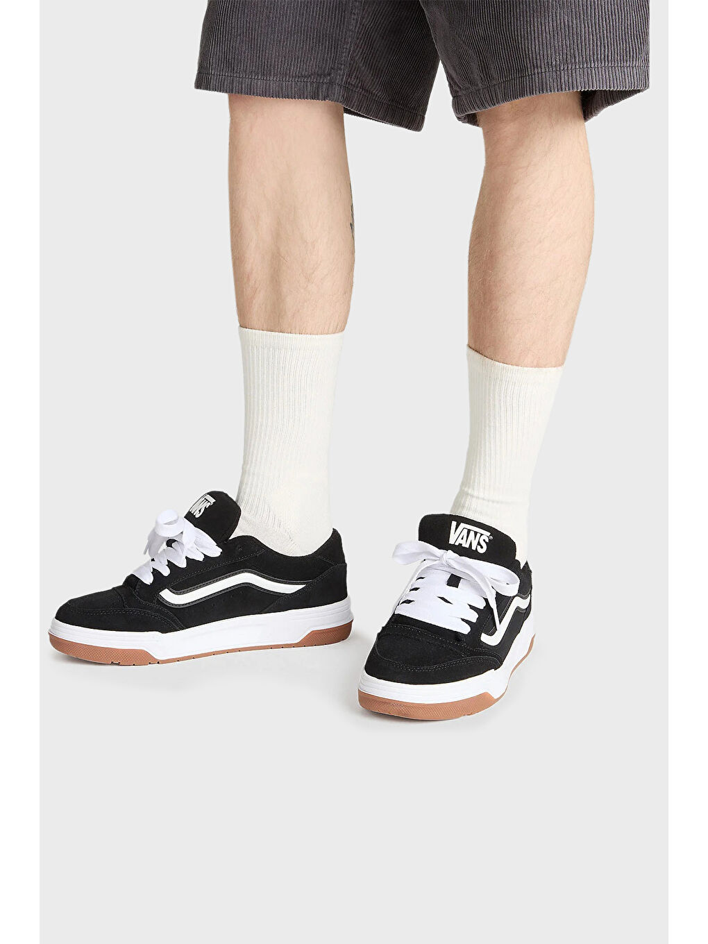 Siyah Hylane Kalın Tabanlı Süet Sneaker Ayakkabı VN000D819X11-1