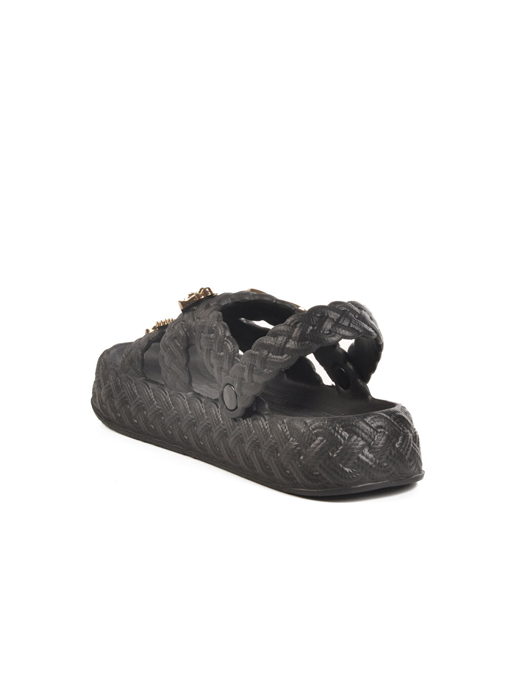 Siyah Eva Hafif Esnek Kadın Plaj Sandaleti 804 Z-3