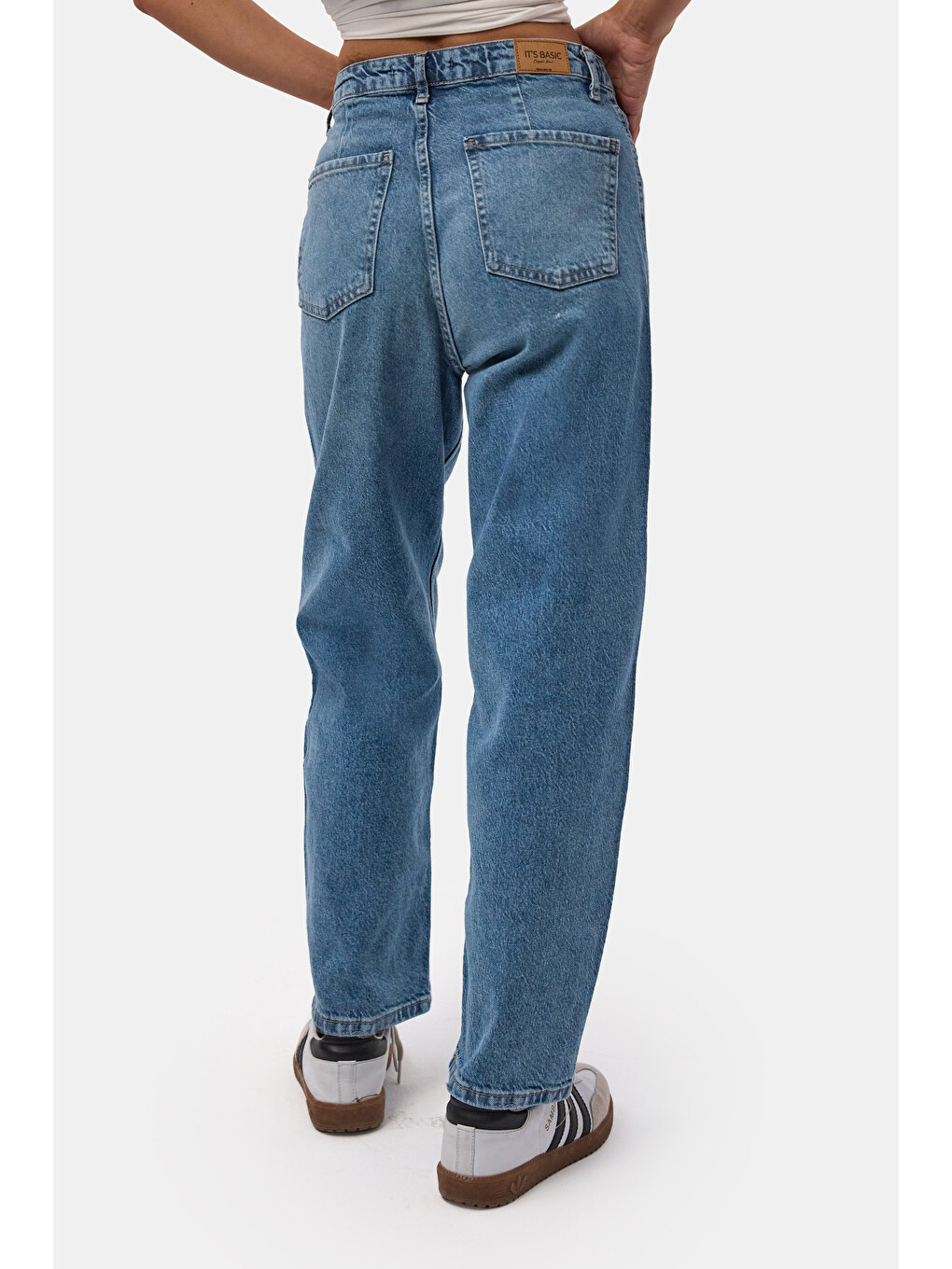 Kadın Mavi 4s6-4 Relax Fit Esnek Kumaş Denim Jean-4