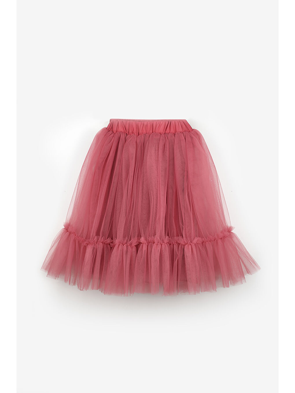 Pembe Gülkurusu Kız Çocuk Uzun Tül Etek - Mindy-3