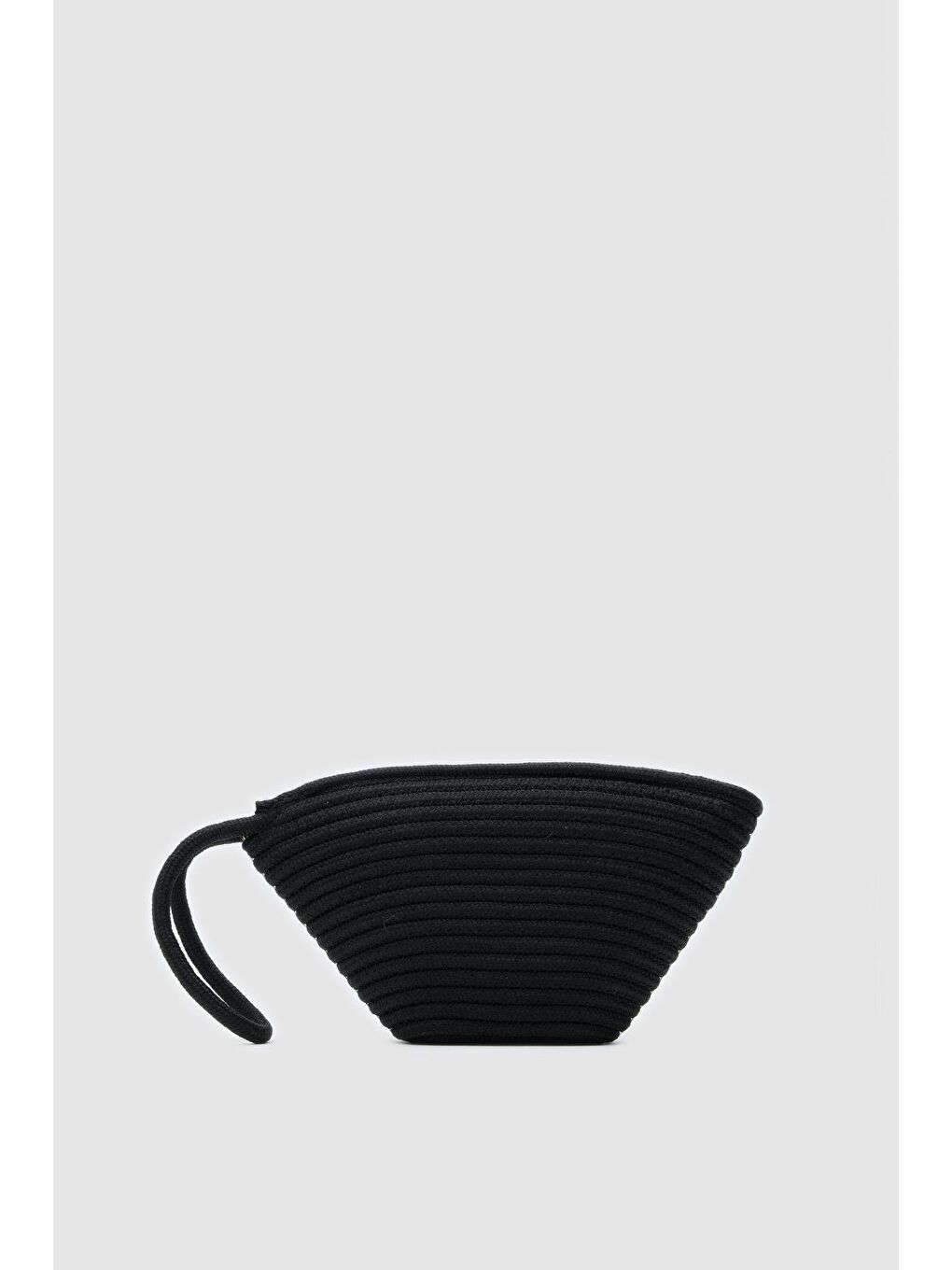 Rome Handmade Hasır Clutch Çanta Siyah