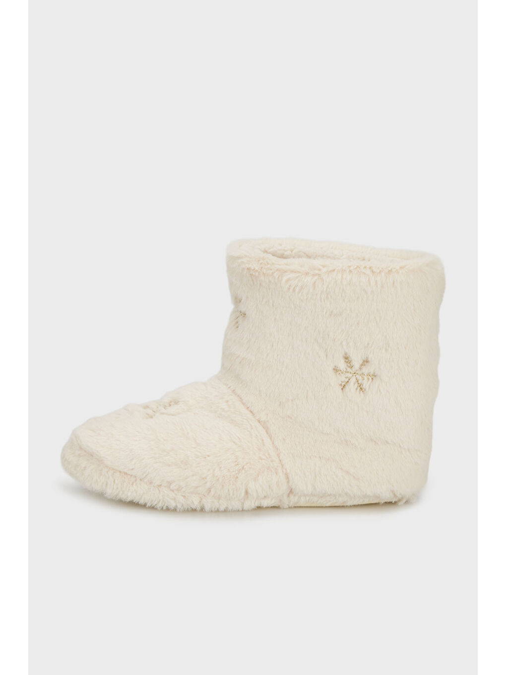 Ekru Yumuşak Dokulu Pelüş Panduf 6722004-1