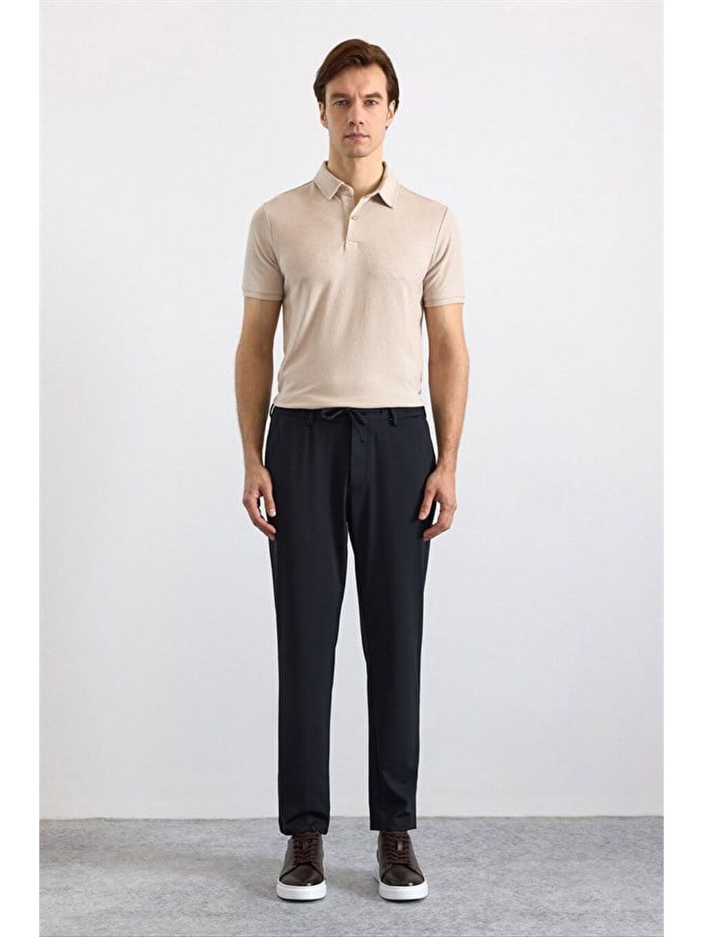 Siyah Slim Düz Jogger Pantolon