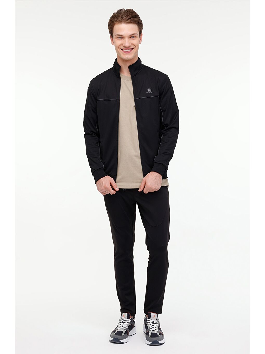 MB CT176 LEON T.SUIT 4PR Siyah Erkek Eşofman Takımı-2