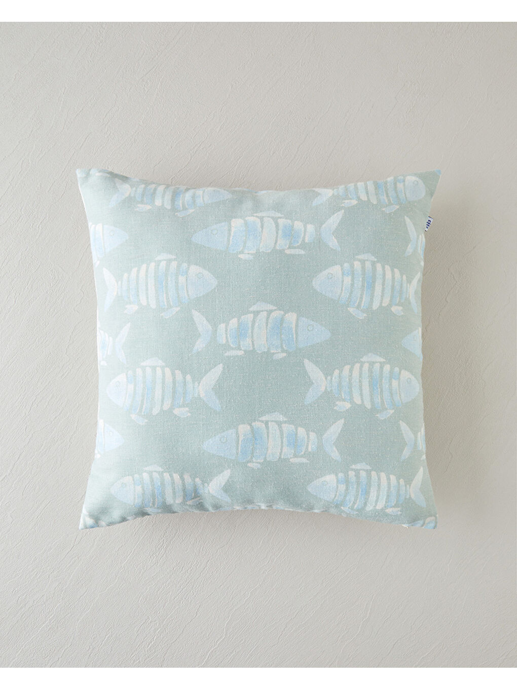 Vintage Marine Dijital Baskı Kırlent Kılıfı 45x45 cm Mavi-yeşil